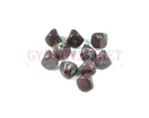 Special Shapes - Czech Glass Bead - dark red picasso - 8mm