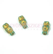 Special Shapes - Czech Glass Bead - owl - 14mm