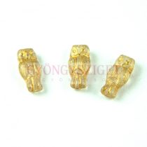 Special Shapes - Czech Glass Bead - Owl - Trans Brown - 14mm