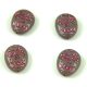 Special Shapes - Czech Glass Bead -   Purple Fuchsia - Calavera - 16x13mm