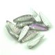 Special Shapes - Czech Glass Bead - Feather- Crystal Vitrail Light - 5x17mm