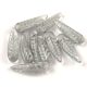 Special Shapes - Czech Glass Bead - Feather- Crystal Silver - 5x17mm