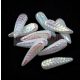Special Shapes - Czech Glass Bead - Fern - Alabaster AB - 5x17mm