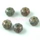 Special Shapes - Czech Glass Bead - Melon - Alabaster Blue Brown Luster - 8x11mm