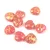 Cseh préselt egyedi formák - Szív - Opal Pink Gold Splash - 8mm