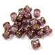 Pellet - Czech Glass Bead - kristály bíbor terracotta -4x6mm