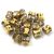 Pellet - Czech Glass Bead - crystal amber -4x6mm