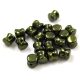 Pellet - Czech Glass Bead - metallic green - 4x6mm