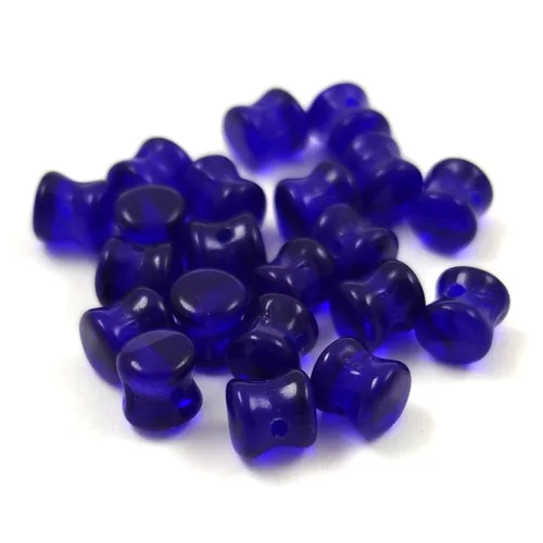 Pellet - Czech Glass Bead - dark sapphire -4x6mm
