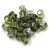 Cseh Pellet gyöngy - olivine chrome -4x6mm