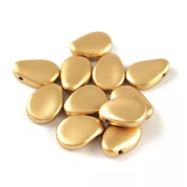 Petal - Czech Glass Bead - 8x11mm - Aztec Gold