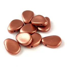 Petal - Czech Glass Bead - 8x11mm - Matt Copper