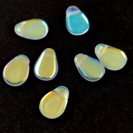 Petal - Czech Glass Bead - 8x11mm - Crystal AB