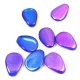 Petal - Czech Glass Bead - 11x16mm - Crystal Sapphire Magic