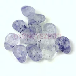 Petal - Czech Glass Bead - 8x11mm - Crystal Etched Tanzanite