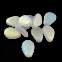 Petal - Czech Glass Bead - 11x16mm - Crystal Matt AB