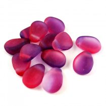   Préselt virágszirom gyöngy - 8x11mm - Crystal Matt Cherry Purple Blend
