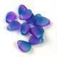 Petal - Czech Glass Bead - 8x11mm - Crystal Matt Emerald Violet Blend