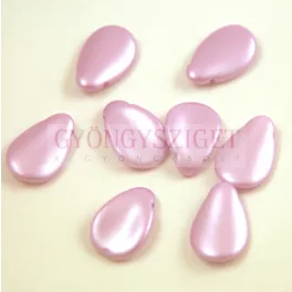 Petal - Czech Glass Bead - 11x16mm - Pastel Light Rose