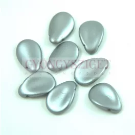 Petal - Czech Glass Bead - 11x16mm - Pastel Gray