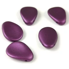 Petal - Czech Glass Bead - 11x16mm - Pastel Purple