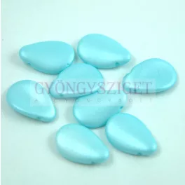 Petal - Czech Glass Bead - 11x16mm - Silk Satin Inocent Blue