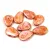 Petal - Czech Glass Bead - 11x16mm - Alabaster Pink Brown Luster