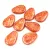 Petal - Czech Glass Bead - 11x16mm - Alabaster Copper Luster