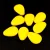 Petal - Czech Glass Bead - 11x16mm - Alabaster Vivid Yellow