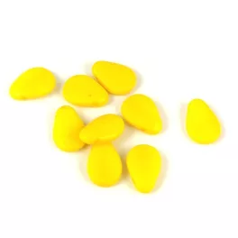 Petal - Czech Glass Bead - 8x11mm - Pastel Yellow