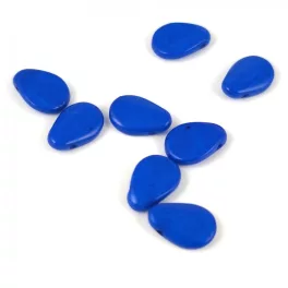 Petal - Czech Glass Bead - 8x11mm - Pastel Blue