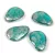 Petal - Czech Glass Bead - 11x16mm - Emerald Silver