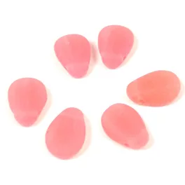 Petal - Czech Glass Bead - 8x11mm - Matt Pink