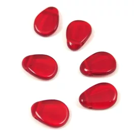 Petal - Czech Glass Bead - 8x11mm - Siam 