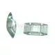 2 Hole Synthetic Bead for Peyote - Gray - 19x8mm
