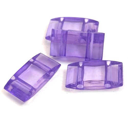 2 Hole Synthetic Bead for Peyote - Tanzanite - 19x8mm