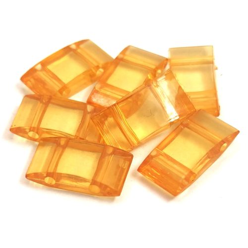 2 Hole Synthetic Bead for Peyote - Topaz - 19x8mm