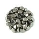 Pinch - Czech Glass Bead - Crystal Chrome - 5x3mm