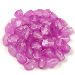   Cseh préselt Pinch gyöngy - Crystal Matt Violet Sparkle - 5x3mm