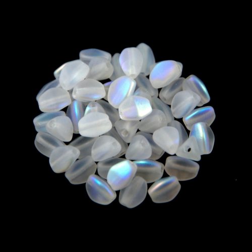 Cseh préselt Pinch gyöngy - Crystal Matte AB - 5x3mm