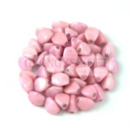 Cseh préselt Pinch gyöngy - Alabaster Pink Luster - 5x3 mm