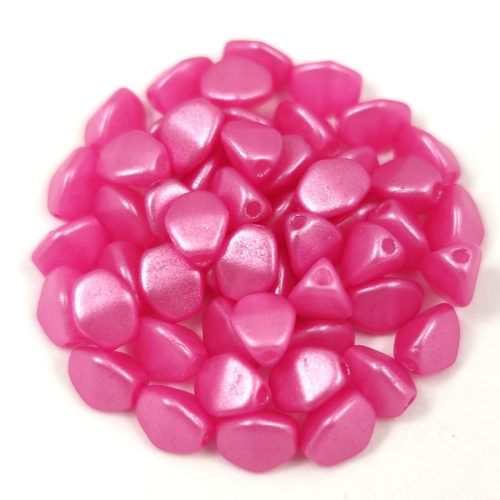 Cseh préselt Pinch gyöngy - Pearl Shine Pink - 5x3mm