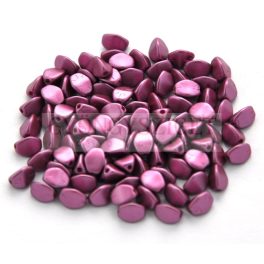 Cseh préselt Pinch gyöngy - pastel burgundy - 5x3mm