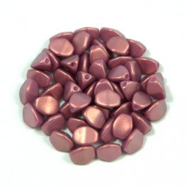   Cseh préselt Pinch gyöngy - rose bronze golden shine - 5x3mm