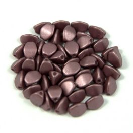   Cseh préselt Pinch gyöngy - chocolate metallic satin - 5x3mm