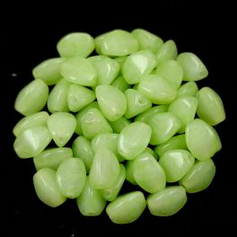 Cseh préselt Pinch gyöngy - Alabaster Milky Lime - 5x3 mm