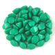 Pinch - Czech Glass Bead - Alabaster Vivid Green - 5x3mm