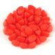 Pinch - Czech Glass Bead - Alabaster Vivid Orange - 5x3mm