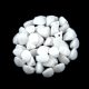 Pinch - Czech Glass Bead - White - 5x3mm
