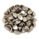 Pinch - Czech Glass Bead - Jet Chrome - 5x3mm